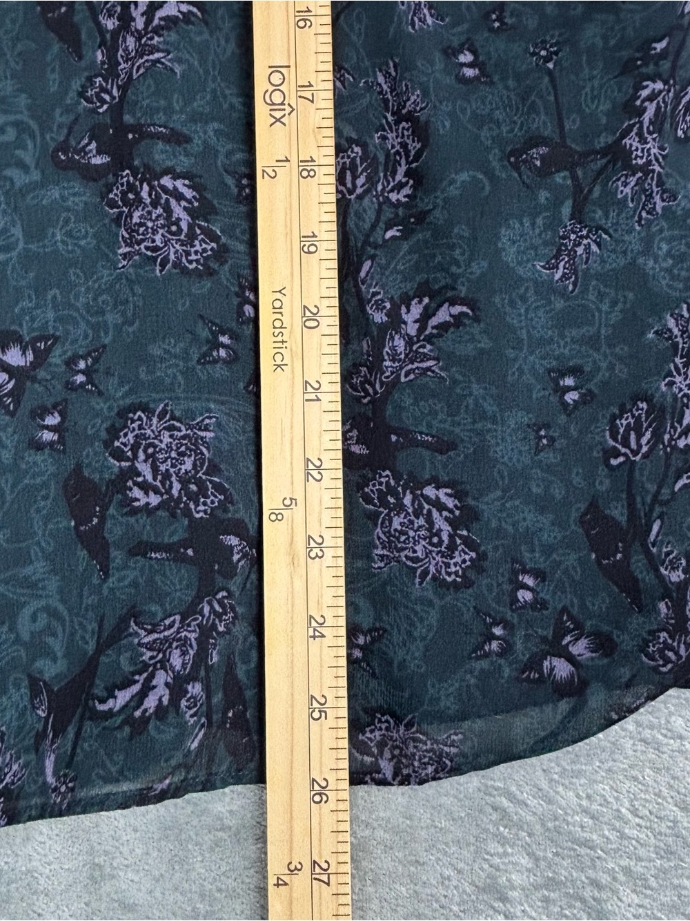 Cabi Top Womens Small Dark Teal Purple Evermore Blouse Chiffon Sleeveless 3065 - Picture 11 of 11